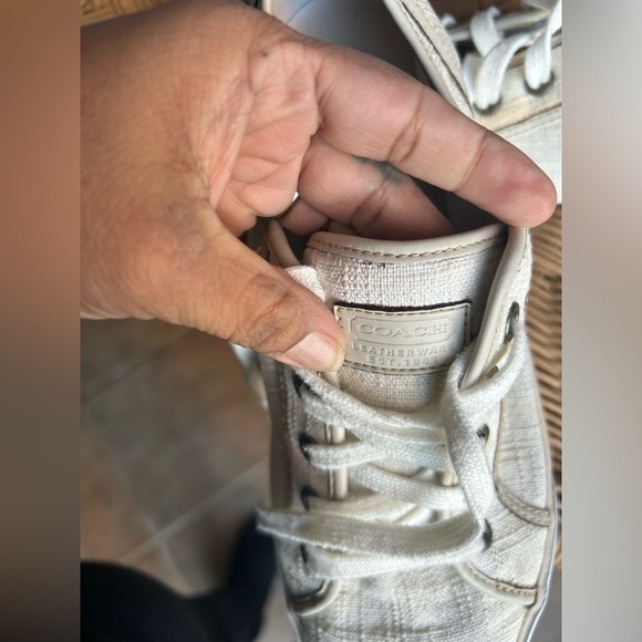 COACH Tan Beige Shoes size 9 Coach Made for Me Sneakers - Picture 5 of 9